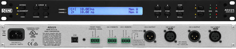 Rane AD22S 双通道音频延时器