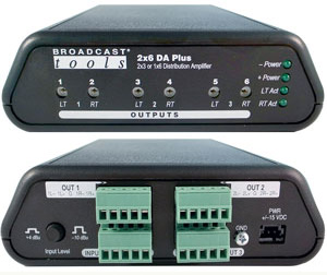 Broadcast Tools 2×6 DA Plus 分配放大器