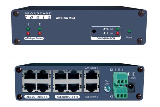 Broadcast Tools AES DA 2×4 AES/EBU分配放大器
