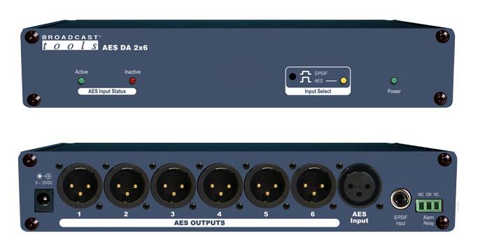 Broadcast Tools AES DA 2×6 AES/EBU分配系统